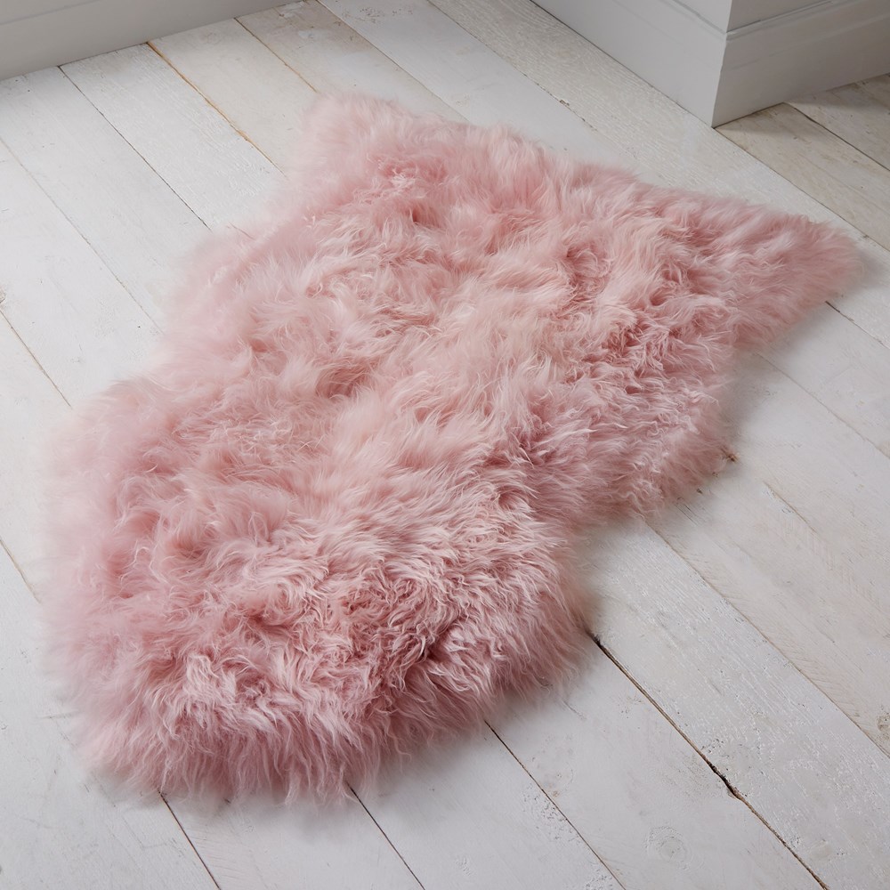 Sefton XXL New Zealand Sheepskin Rug in Blush Pink